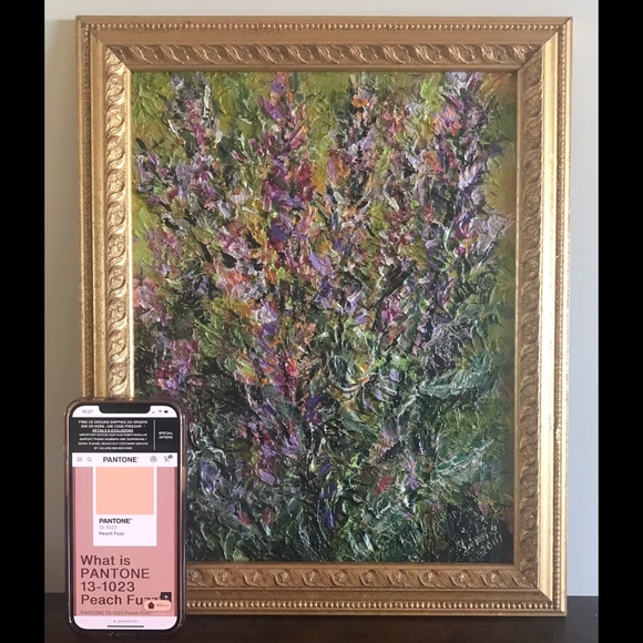 GINETTE CALLAWAY Acrylic Painting Gorgeous Frame 14X11 Color of Y… - Picture 4 of 10